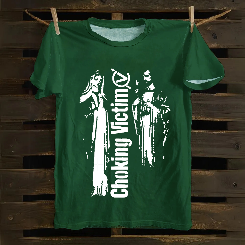 Unisex Vintage Choking Victim Punk Band cotton T-Shirt