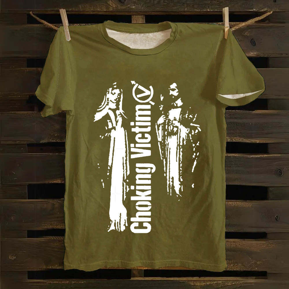 Unisex Vintage Choking Victim Punk Band cotton T-Shirt