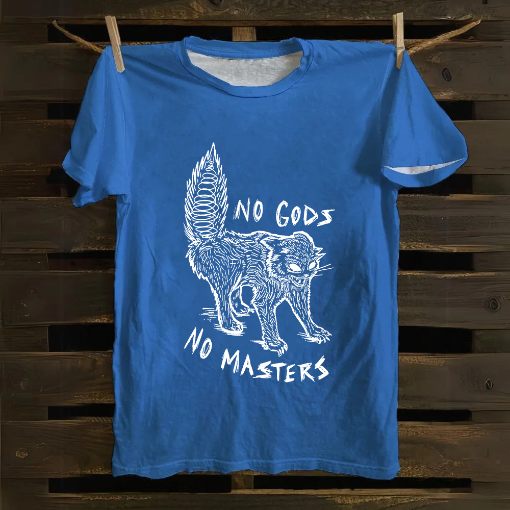 Unisex Vintage No Gods No Masters cotton T-Shirt