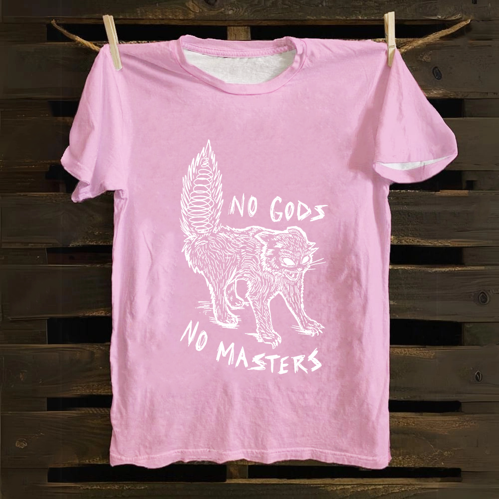 Unisex Vintage No Gods No Masters cotton T-Shirt