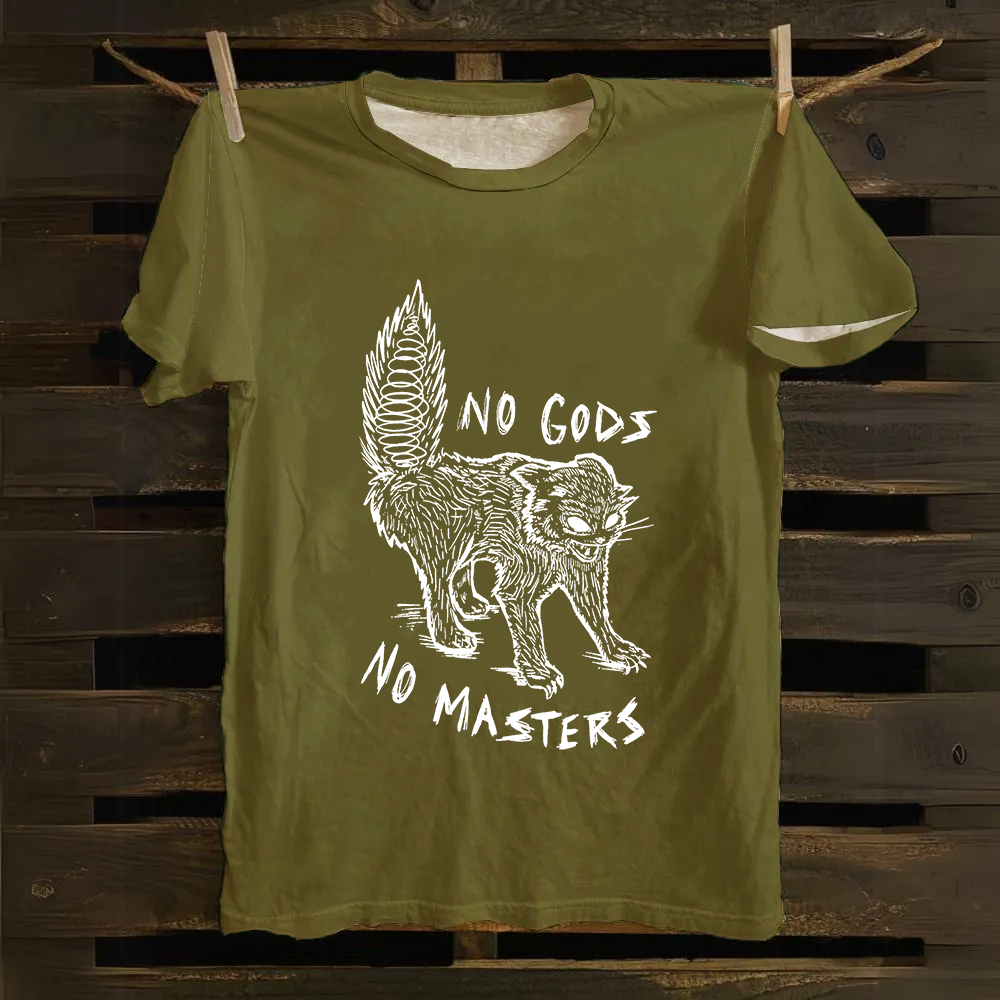 Unisex Vintage No Gods No Masters cotton T-Shirt