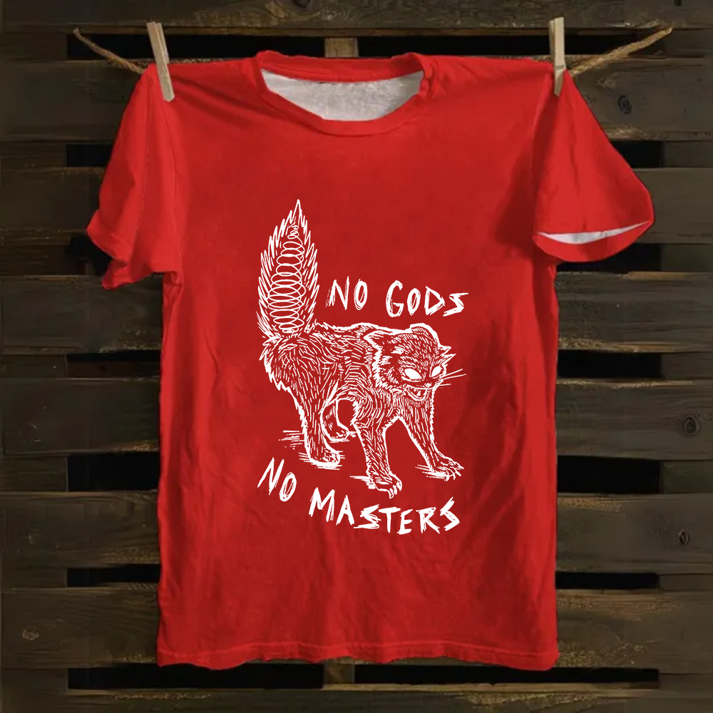 Unisex Vintage No Gods No Masters cotton T-Shirt