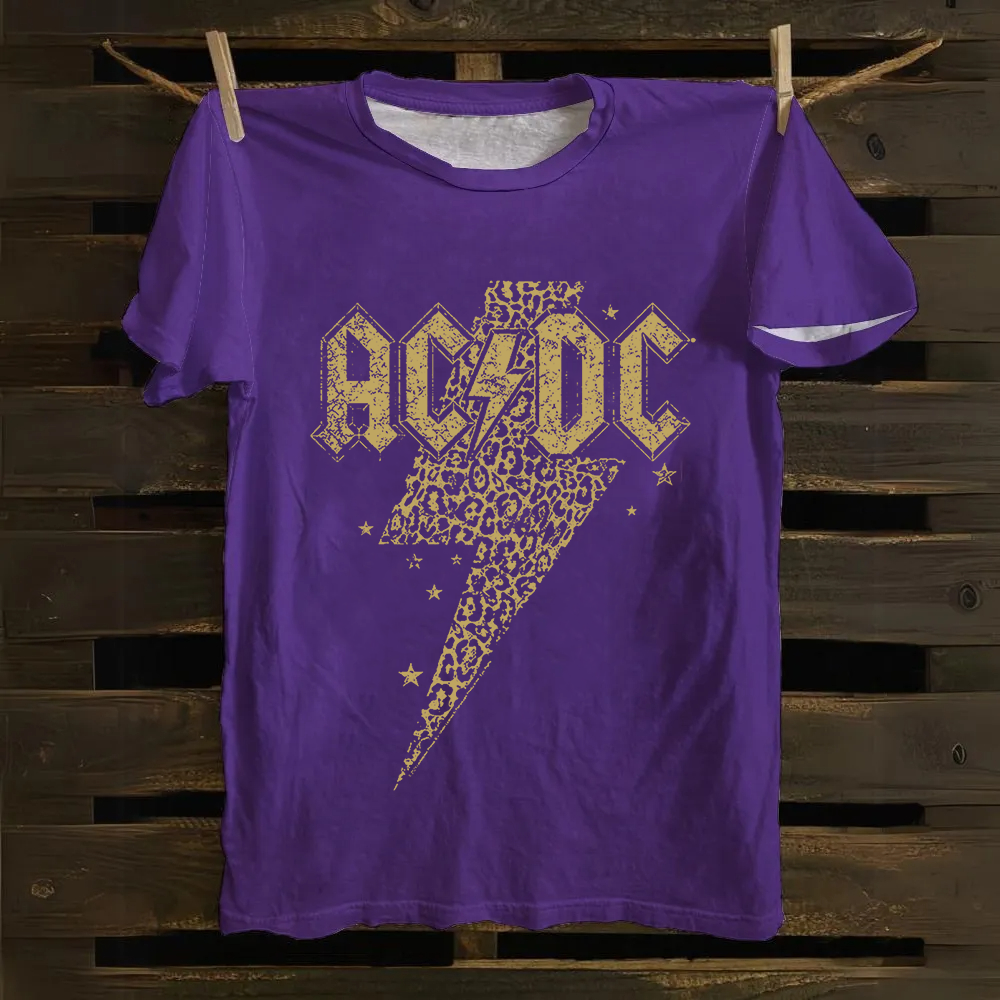 Unisex Vintage ACDC cotton T-Shirt