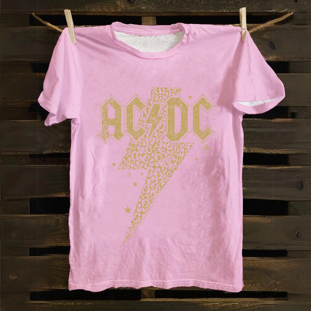 Unisex Vintage ACDC cotton T-Shirt