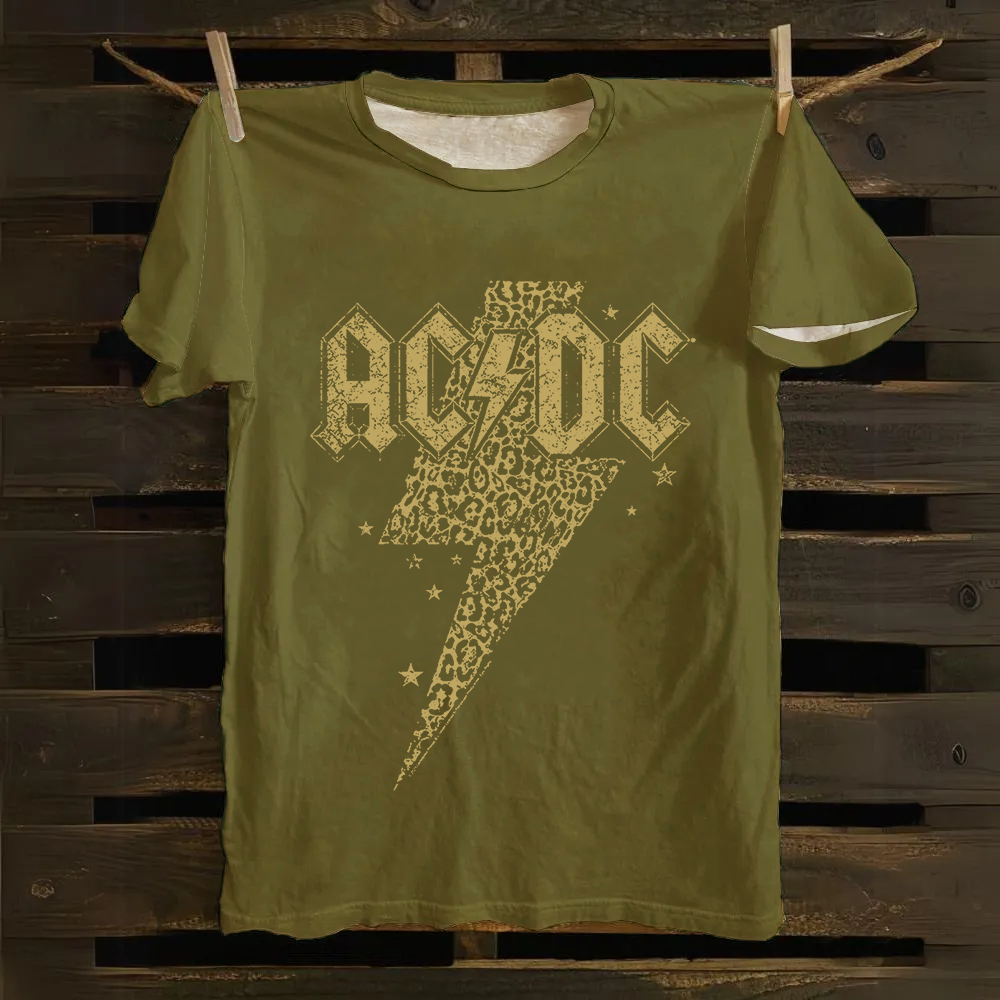 Unisex Vintage ACDC cotton T-Shirt