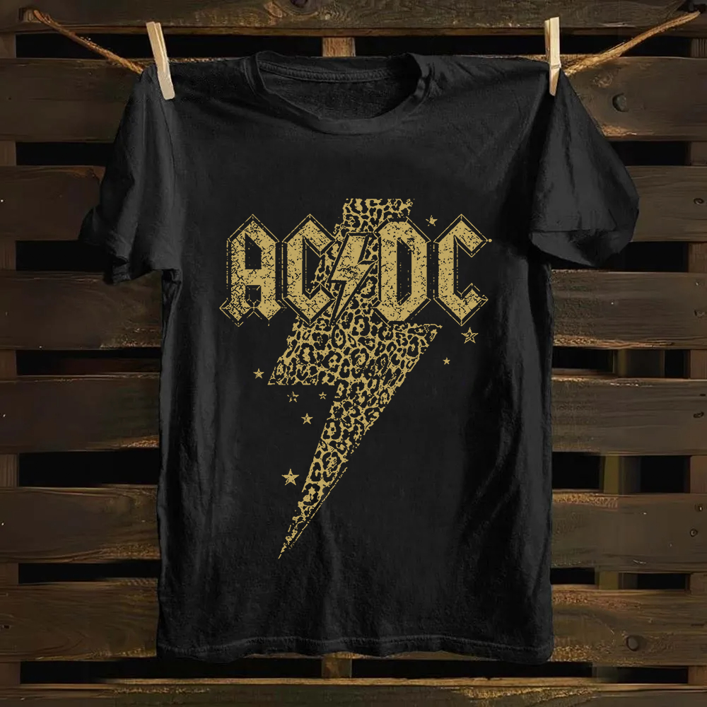 Unisex Vintage ACDC cotton T-Shirt