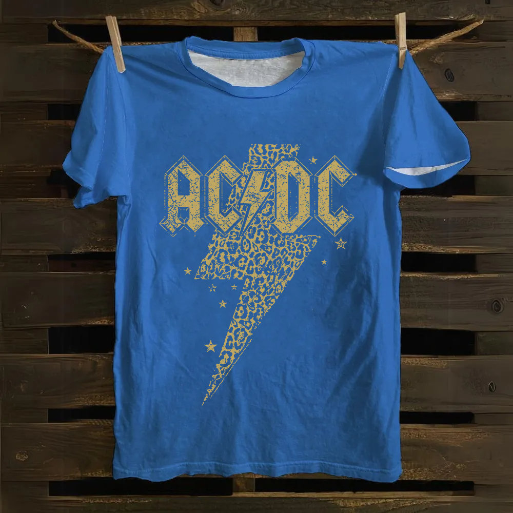 Unisex Vintage ACDC cotton T-Shirt