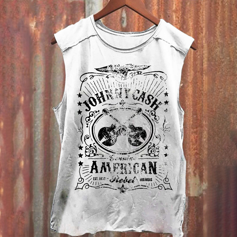 Unisex Vintage Johnny Cash tank Top