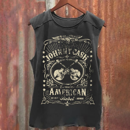 Unisex Vintage Johnny Cash tank Top