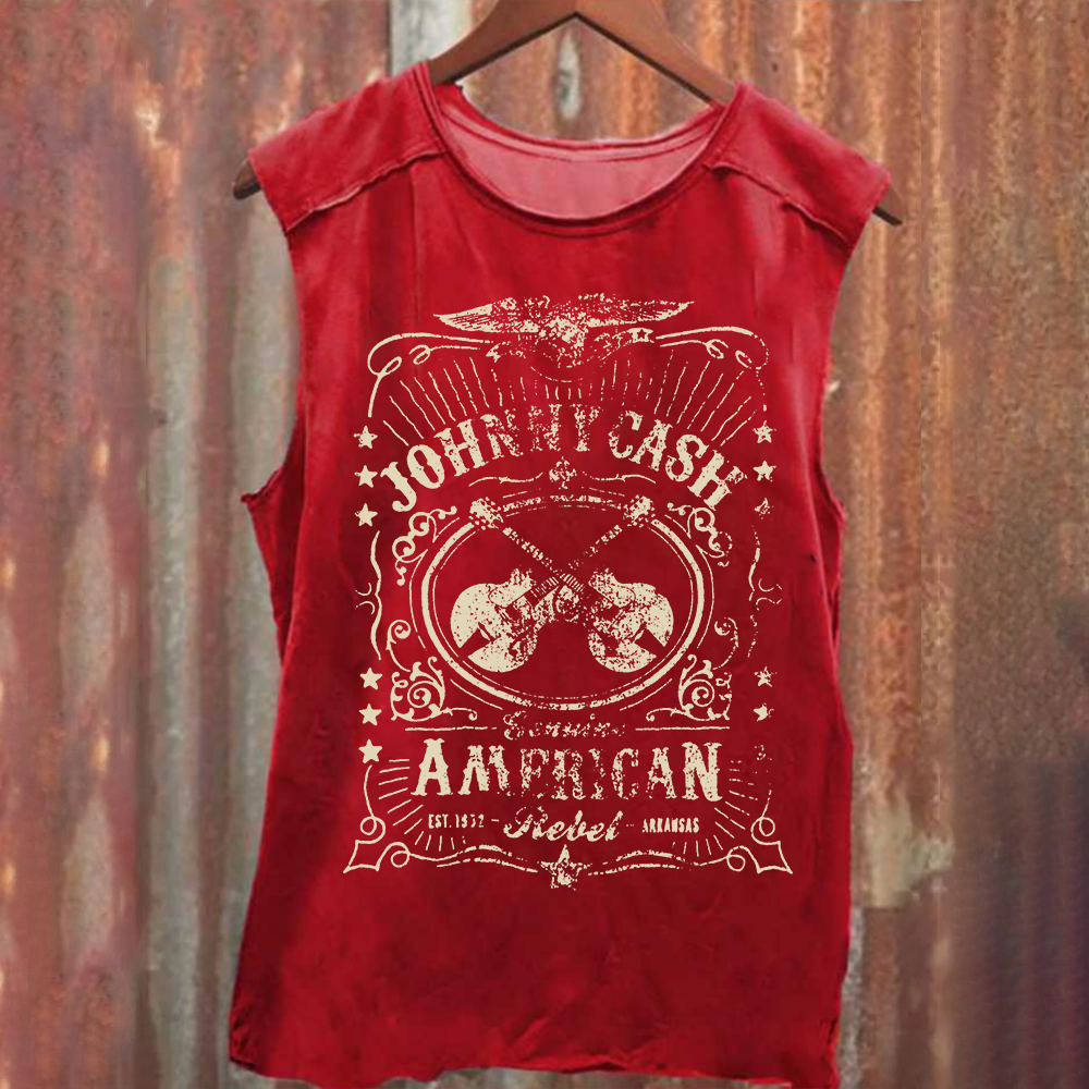 Unisex Vintage Johnny Cash tank Top