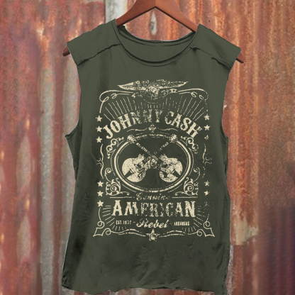 Unisex Vintage Johnny Cash tank Top