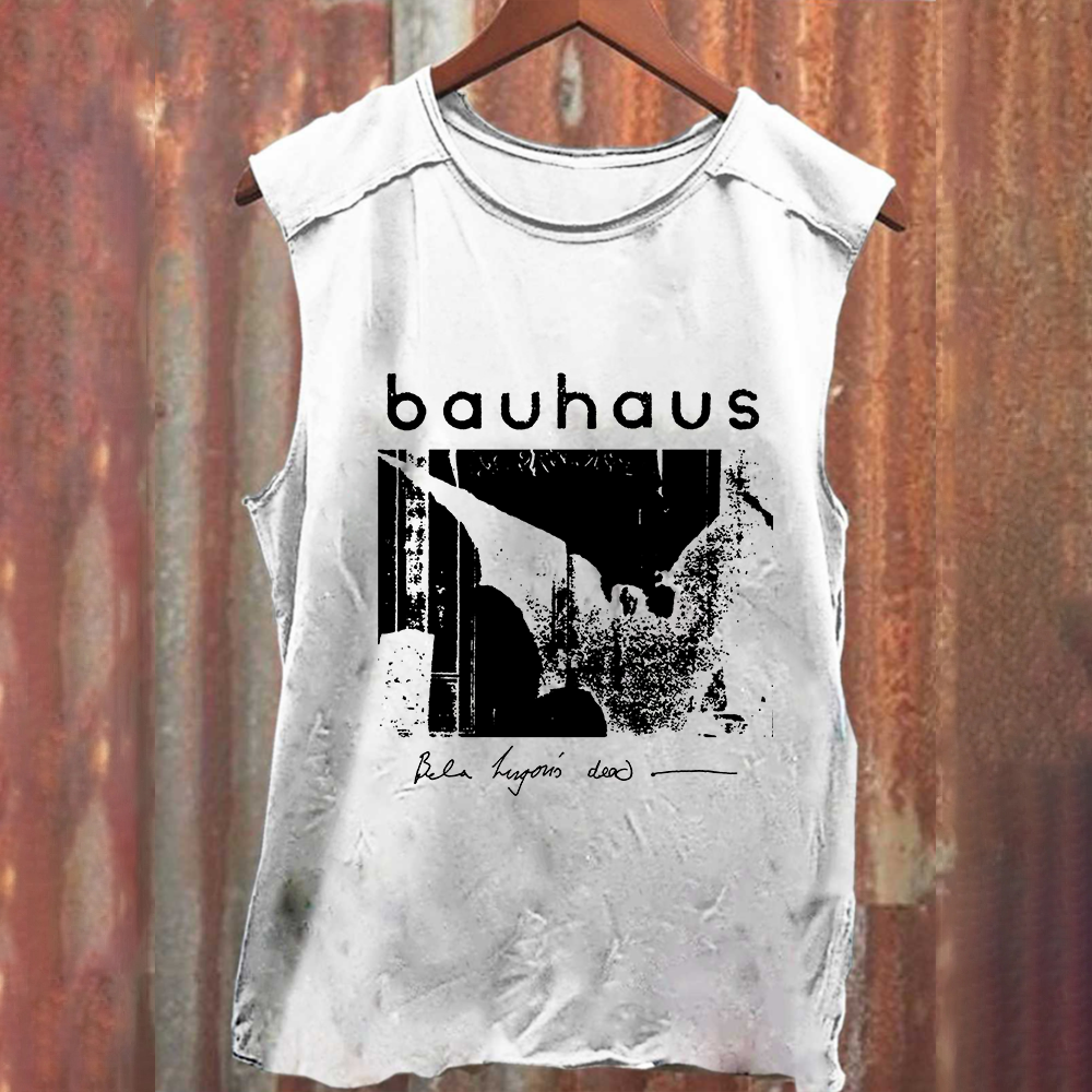 Unisex Washed Bauhaus Rock Band Tank Top