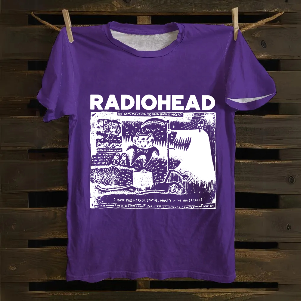 Unisex Cotton Radiohead Rock Band T-Shirt