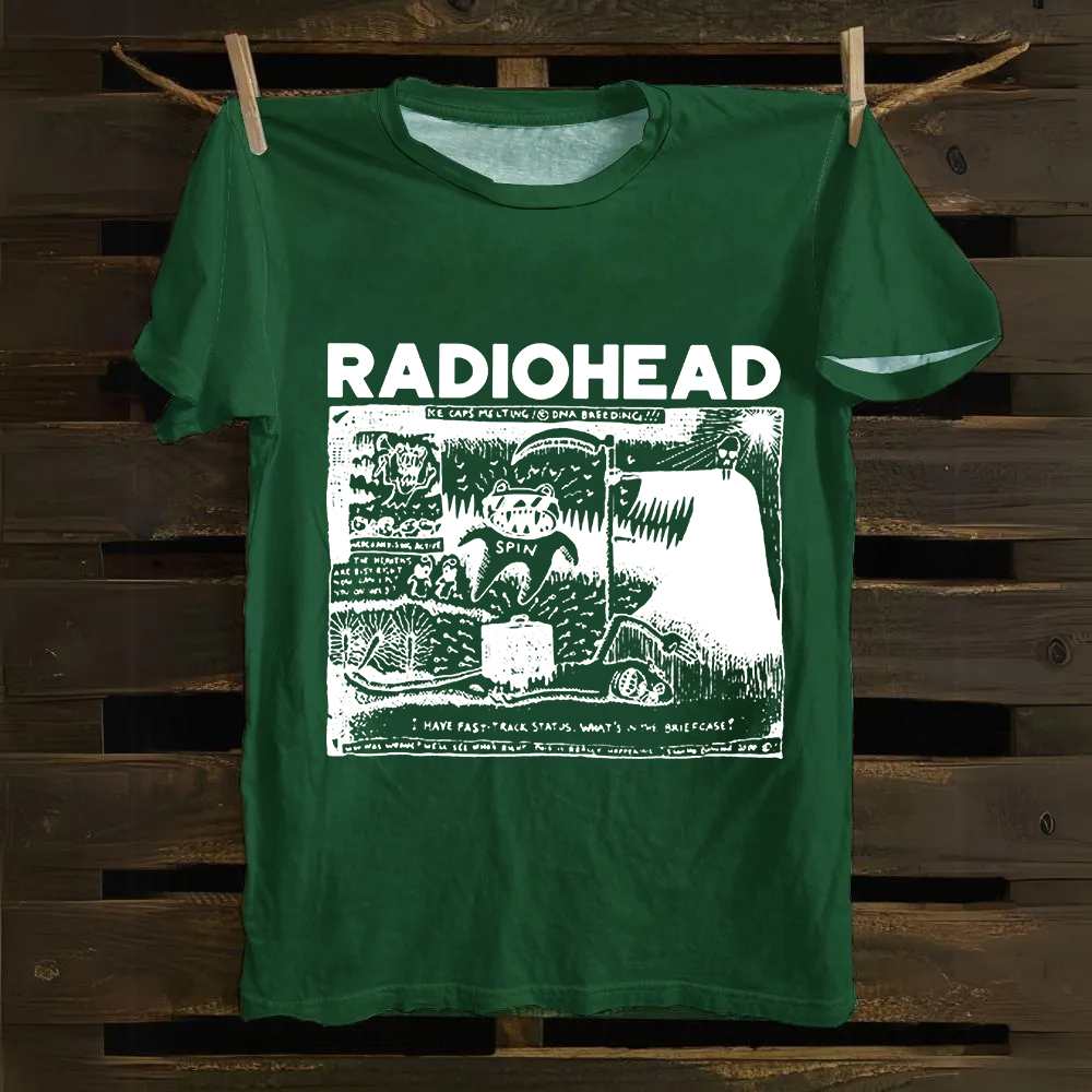Unisex Cotton Radiohead Rock Band T-Shirt