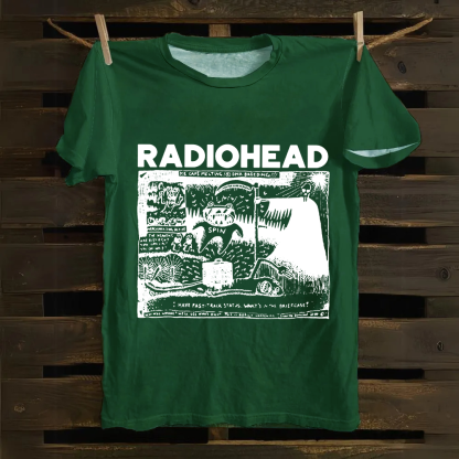 Unisex Cotton Radiohead Rock Band T-Shirt