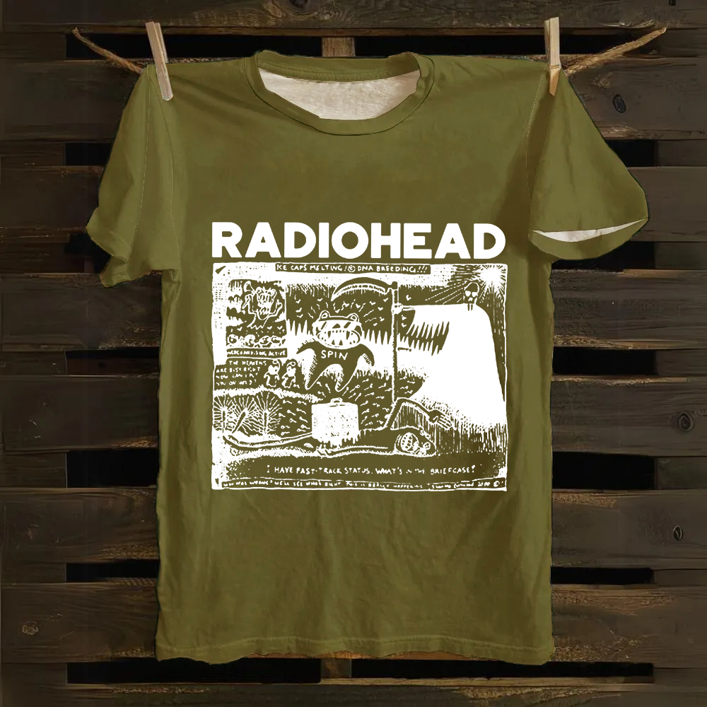 Unisex Cotton Radiohead Rock Band T-Shirt