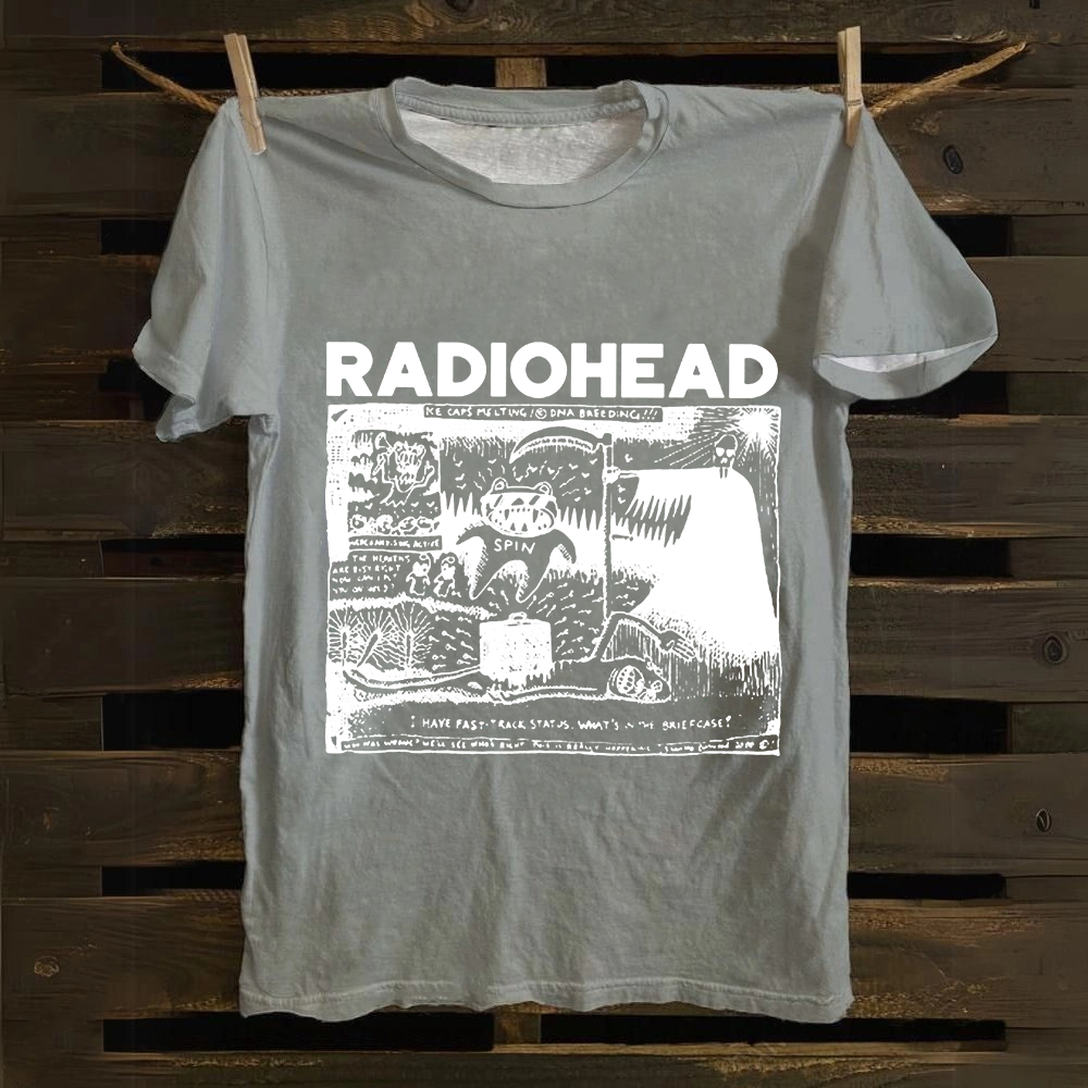 Unisex Cotton Radiohead Rock Band T-Shirt