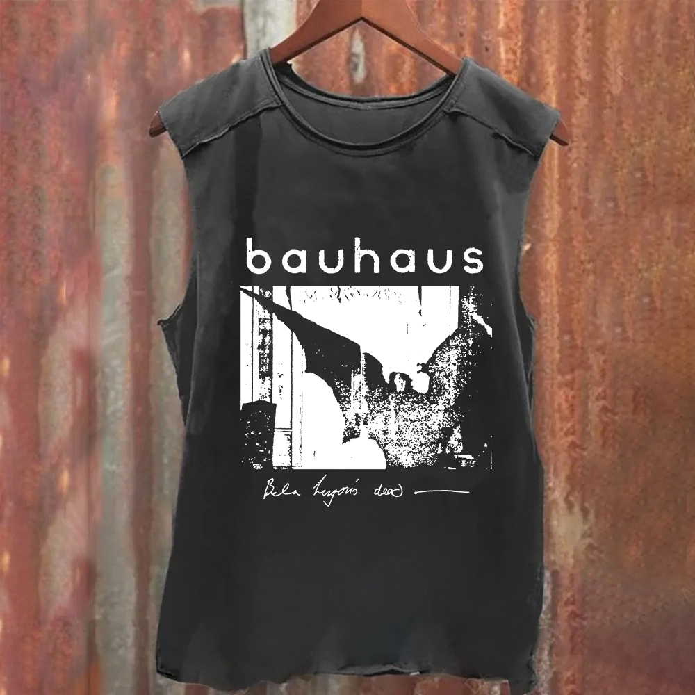 Unisex Washed Bauhaus Rock Band Tank Top