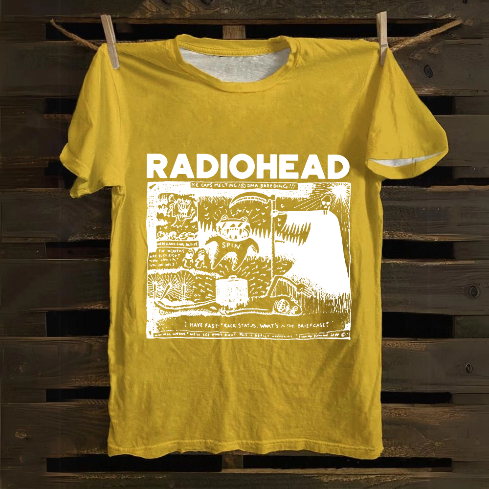 Unisex Cotton Radiohead Rock Band T-Shirt