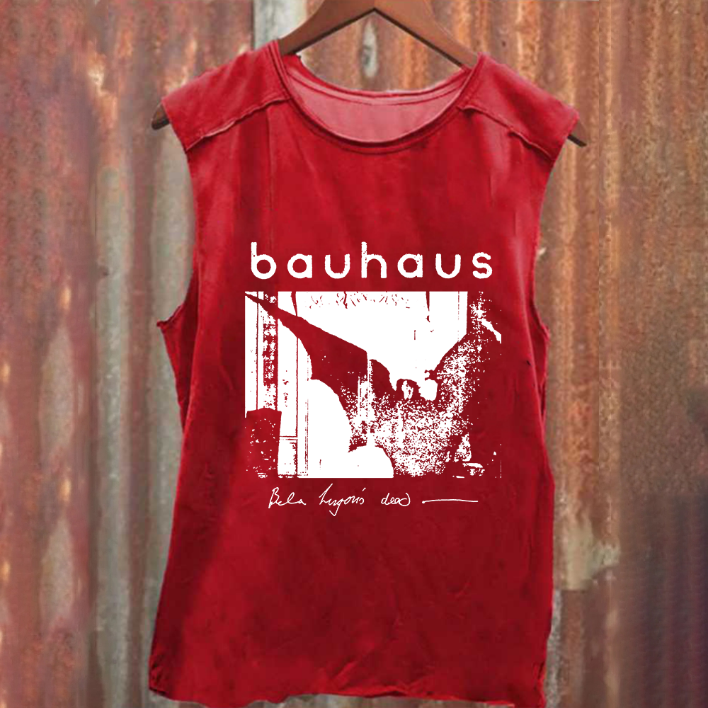 Unisex Washed Bauhaus Rock Band Tank Top