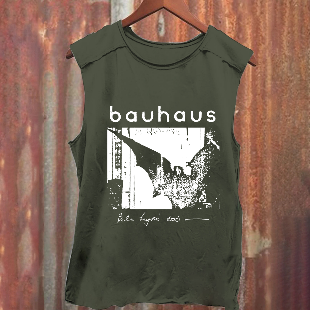 Unisex Washed Bauhaus Rock Band Tank Top