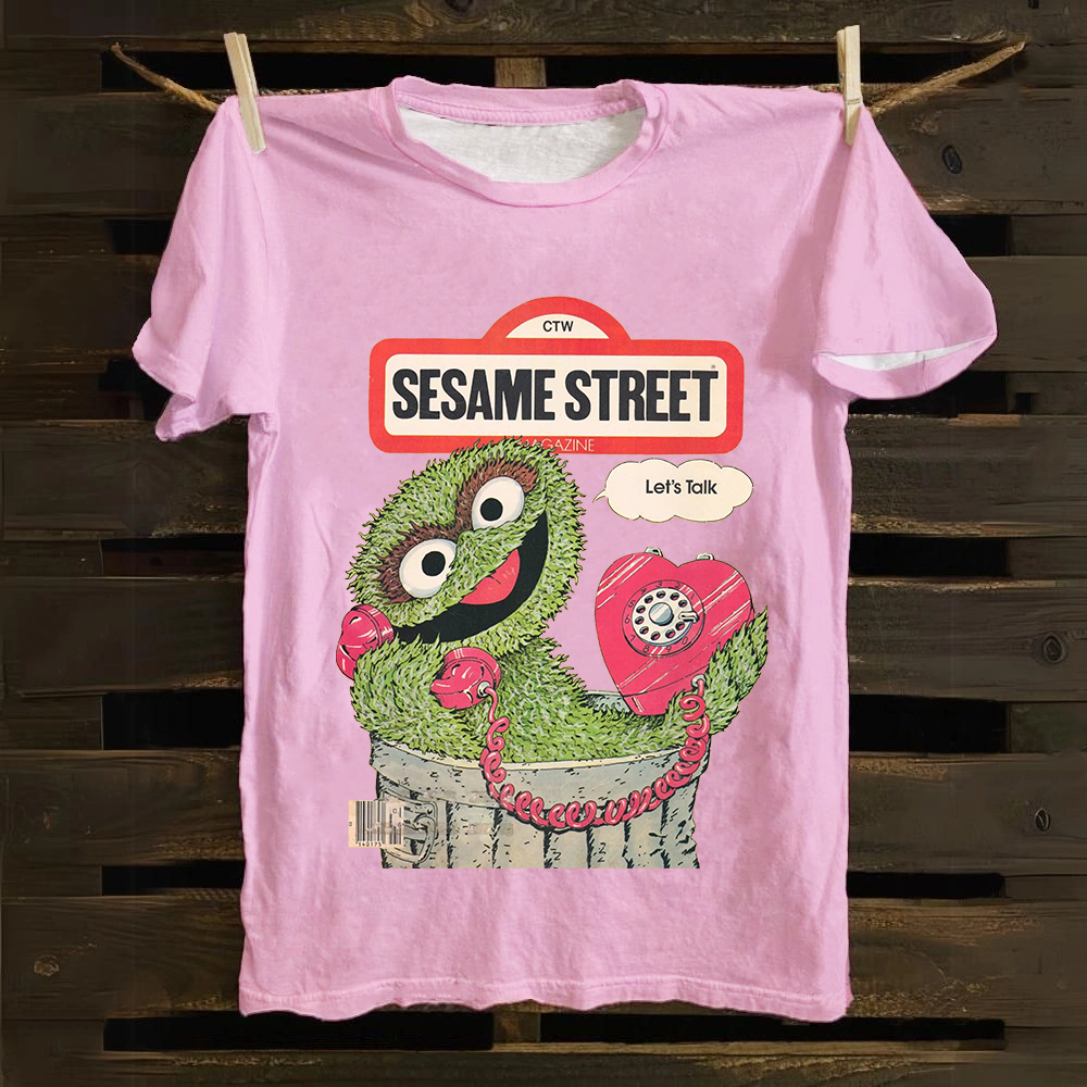 Ttalk Dirty Illustration Printed Cotton T-Shirt