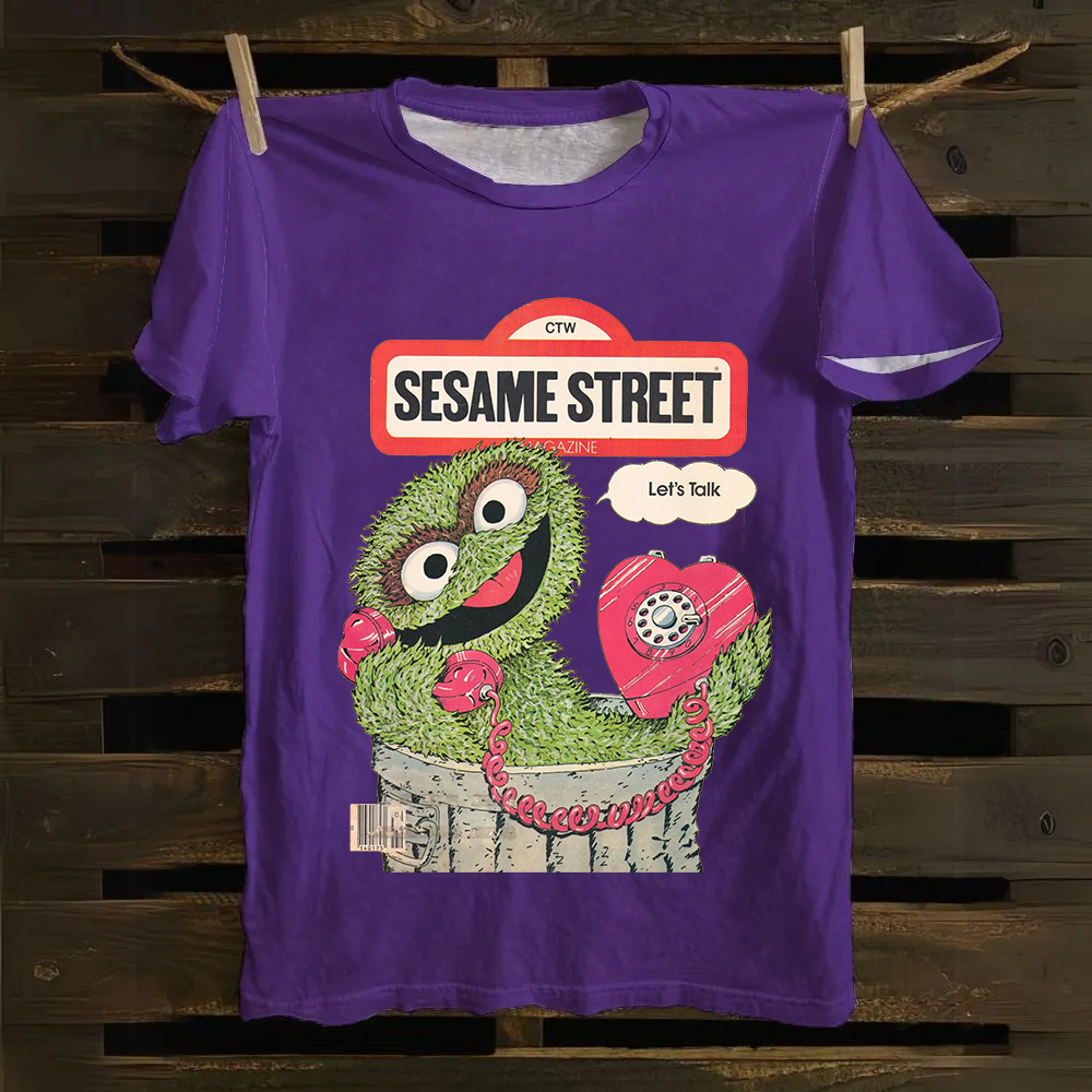 Ttalk Dirty Illustration Printed Cotton T-Shirt