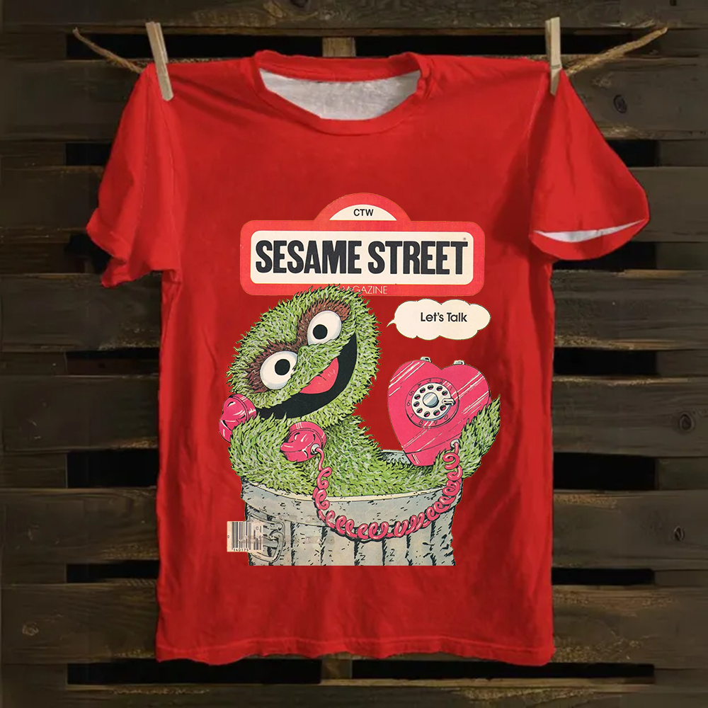Ttalk Dirty Illustration Printed Cotton T-Shirt