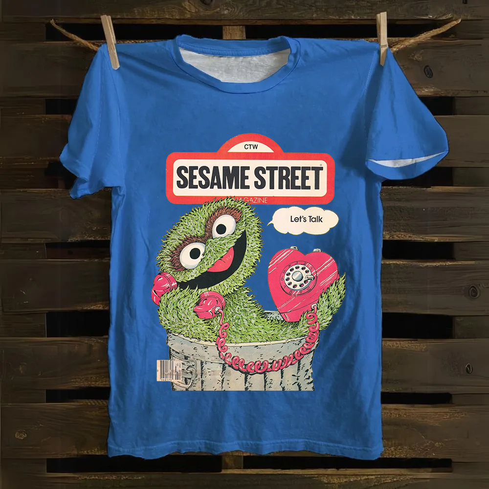 Ttalk Dirty Illustration Printed Cotton T-Shirt