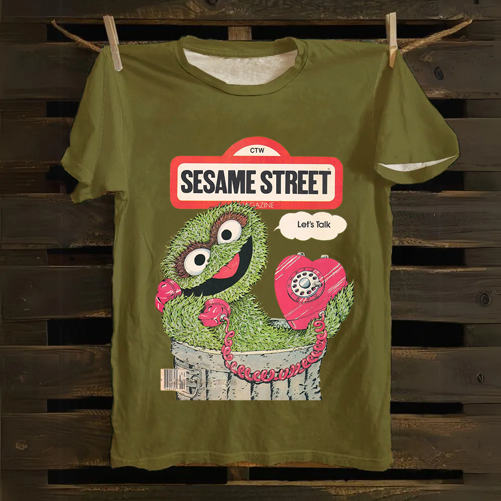 Ttalk Dirty Illustration Printed Cotton T-Shirt