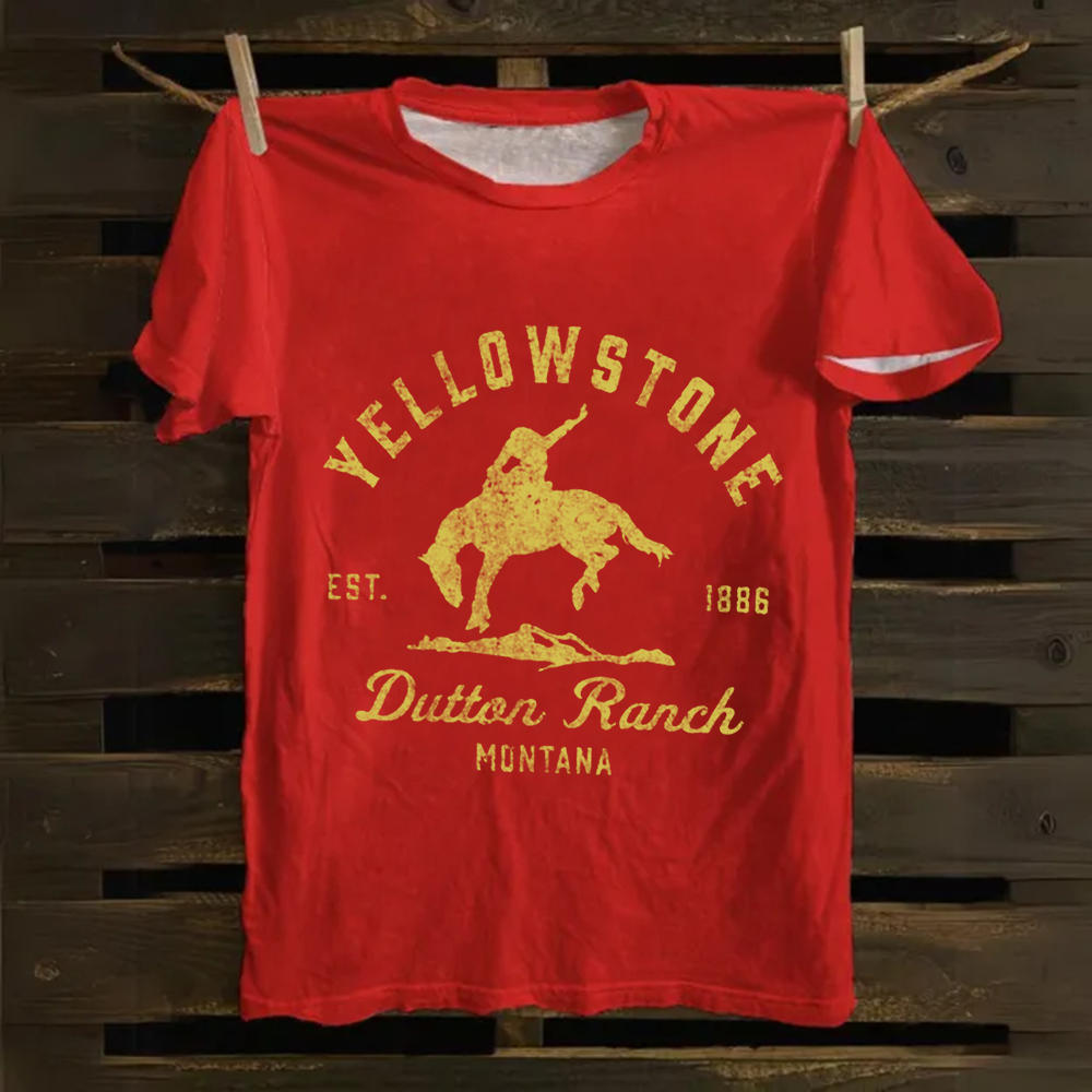 Unisex Vintage Yellowstone Dutton Ranch Cotton T-Shirt
