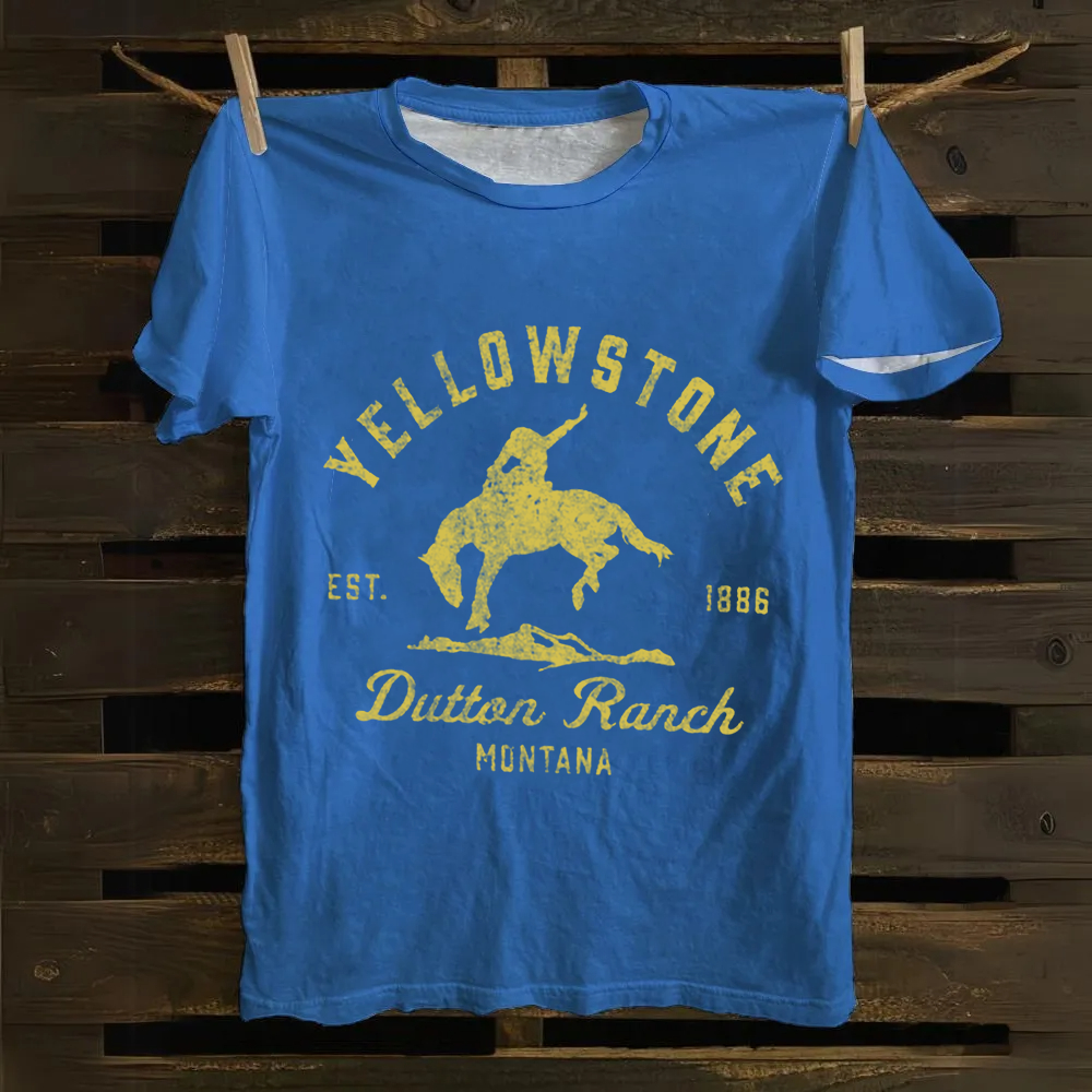 Unisex Vintage Yellowstone Dutton Ranch Cotton T-Shirt