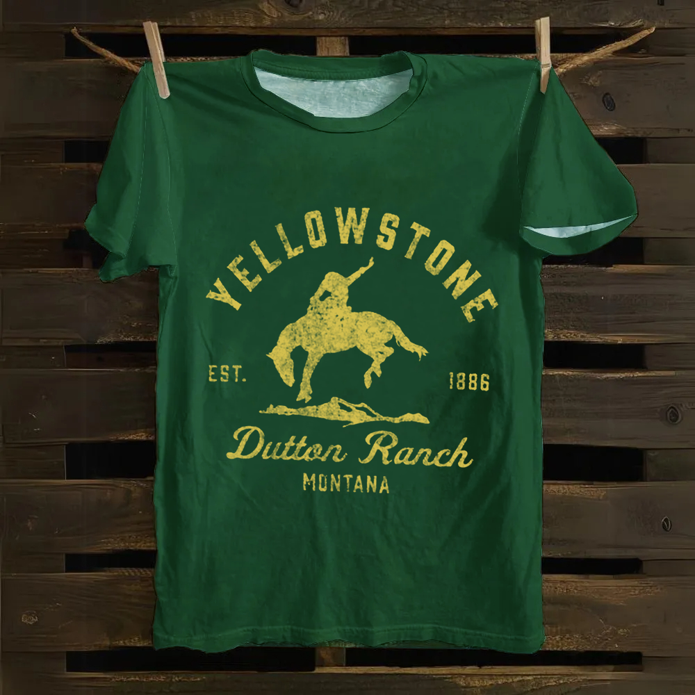 Unisex Vintage Yellowstone Dutton Ranch Cotton T-Shirt