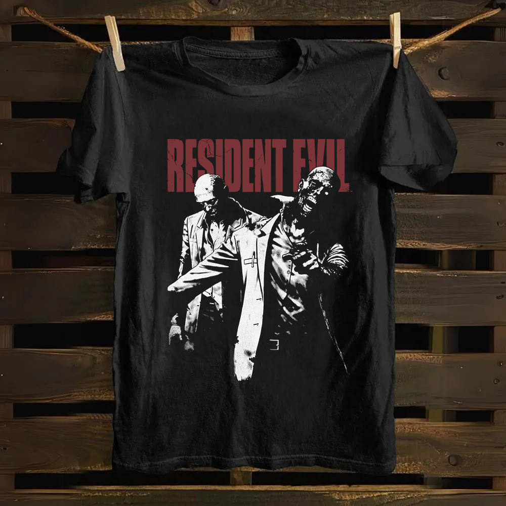 Unisex Vintage Resident Evil Two Zeds Cotton T-Shirt