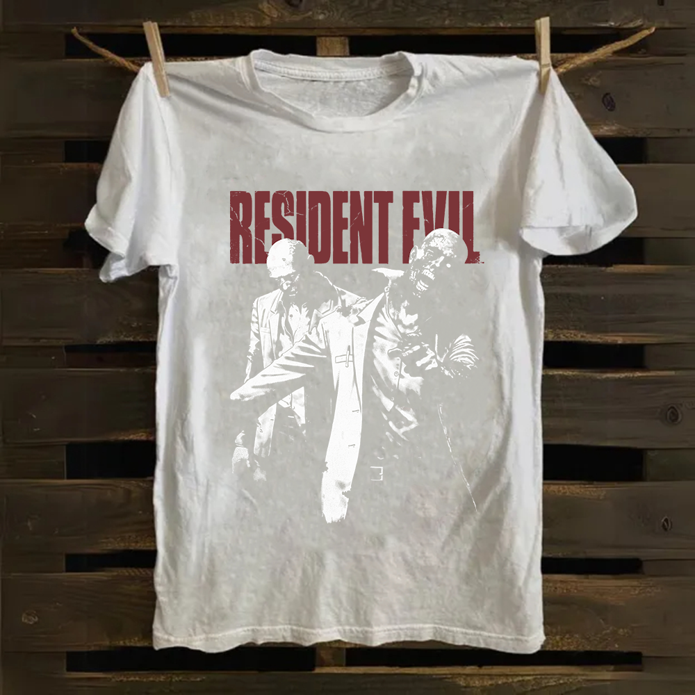 Unisex Vintage Resident Evil Two Zeds Cotton T-Shirt