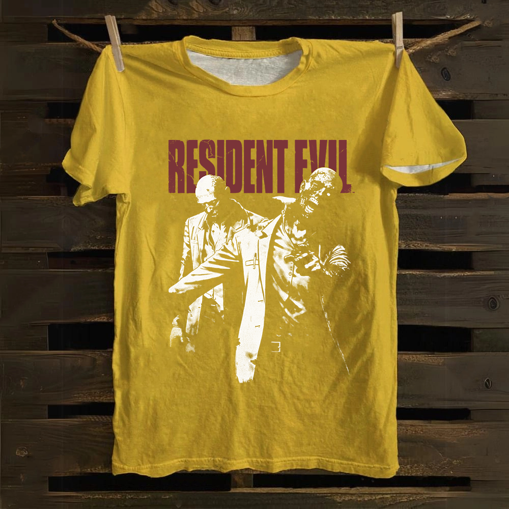 Unisex Vintage Resident Evil Two Zeds Cotton T-Shirt