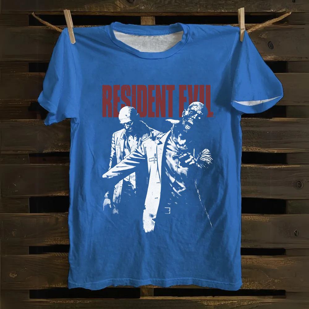 Unisex Vintage Resident Evil Two Zeds Cotton T-Shirt