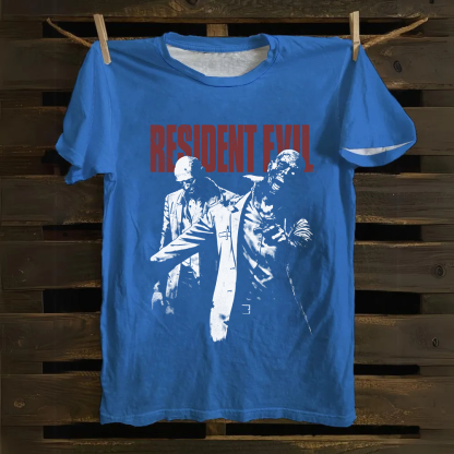 Unisex Vintage Resident Evil Two Zeds Cotton T-Shirt