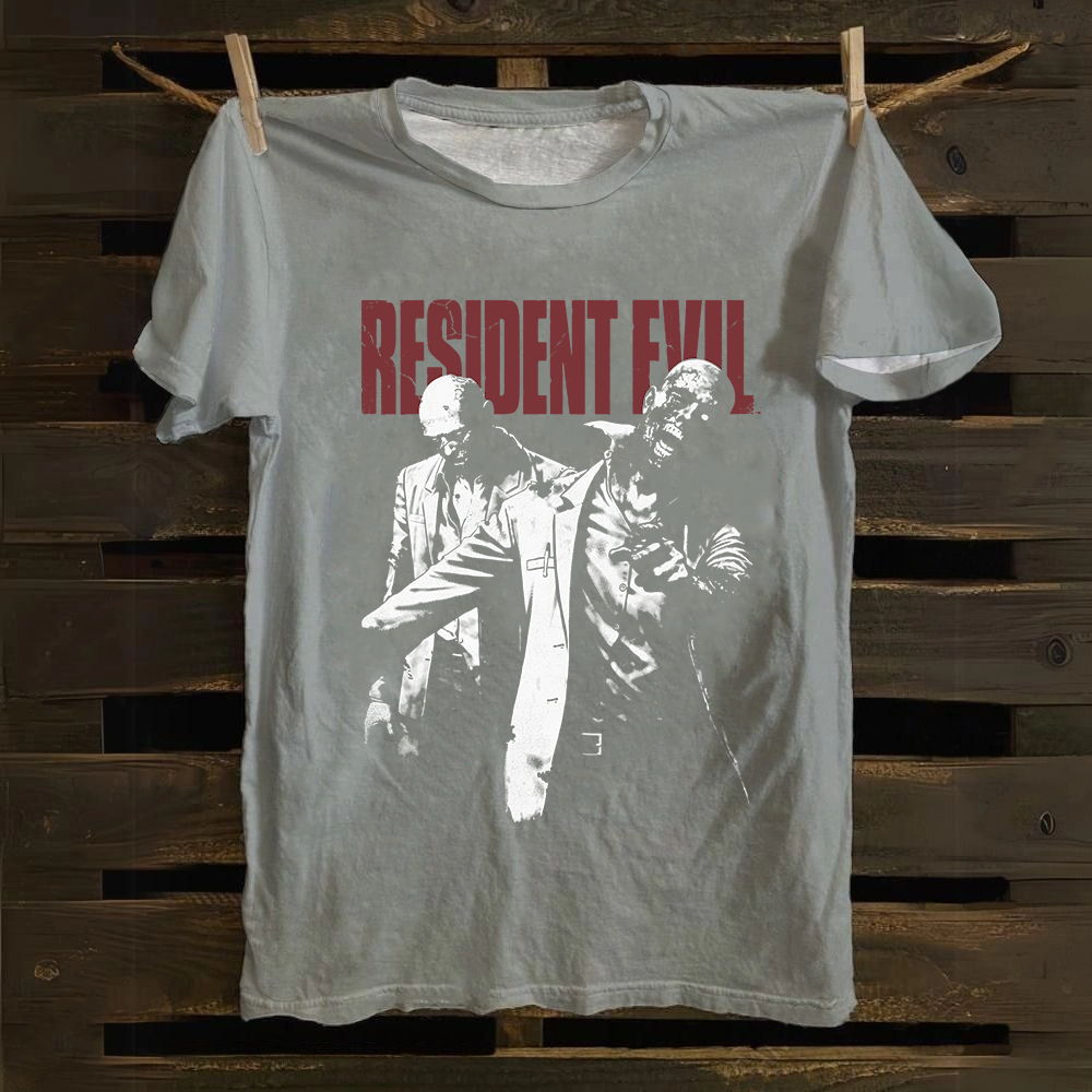 Unisex Vintage Resident Evil Two Zeds Cotton T-Shirt