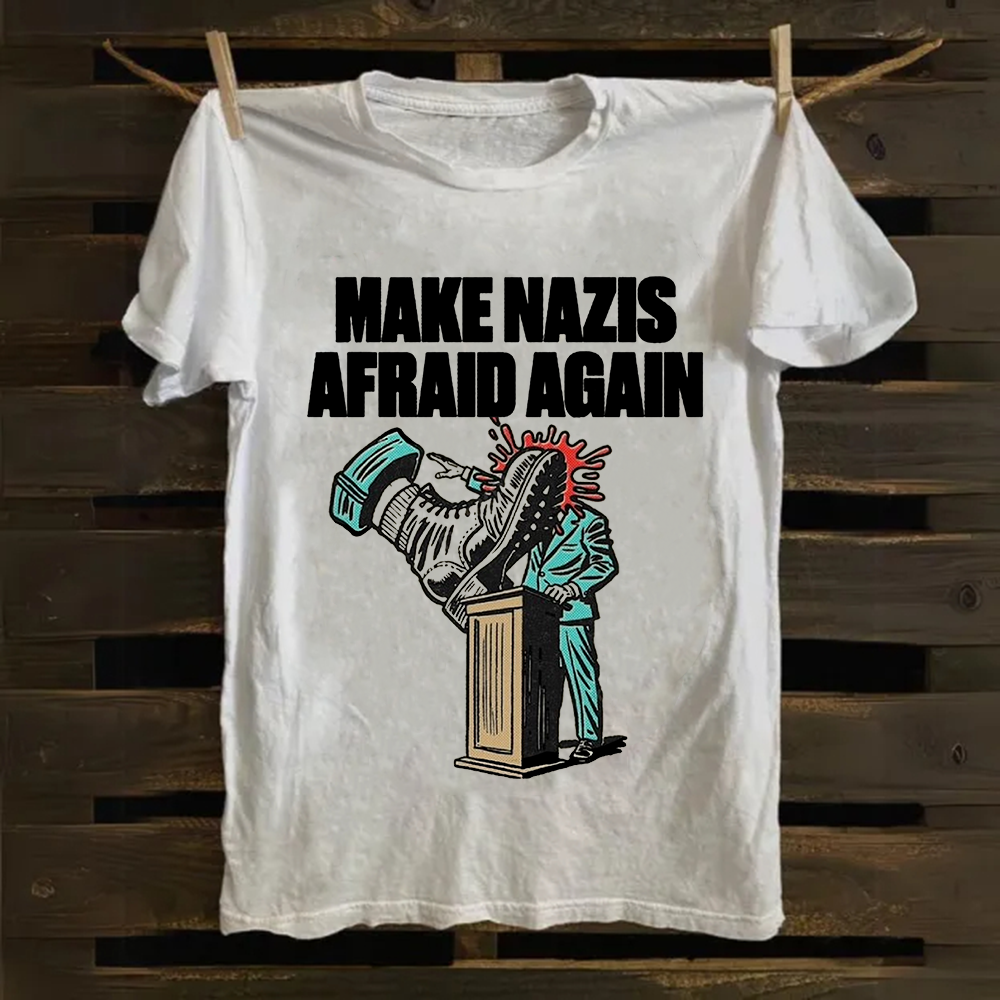 Unisex Vintage Make Nazis Afraid Again Cotton T-Shirt