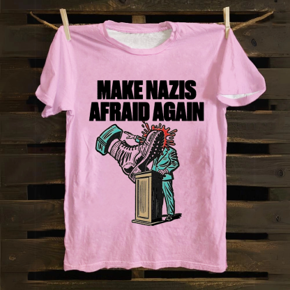 Unisex Vintage Make Nazis Afraid Again Cotton T-Shirt
