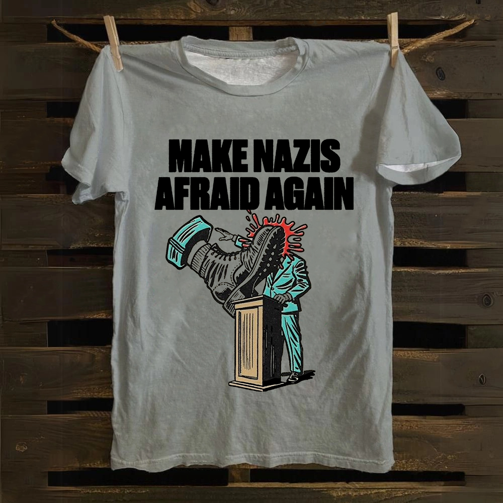 Unisex Vintage Make Nazis Afraid Again Cotton T-Shirt