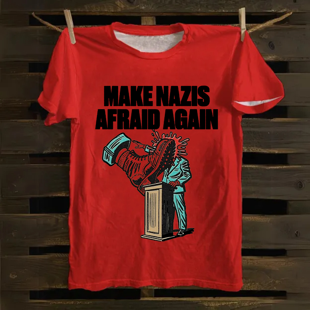 Unisex Vintage Make Nazis Afraid Again Cotton T-Shirt