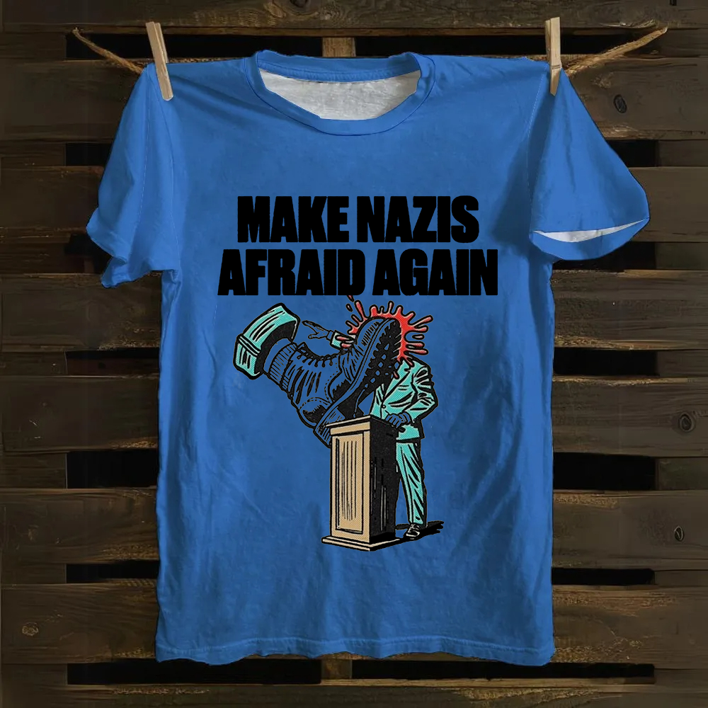 Unisex Vintage Make Nazis Afraid Again Cotton T-Shirt