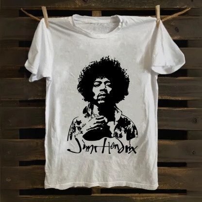 The Jimi Hendrix Experience Band Casual Printed Cotton T-Shirt