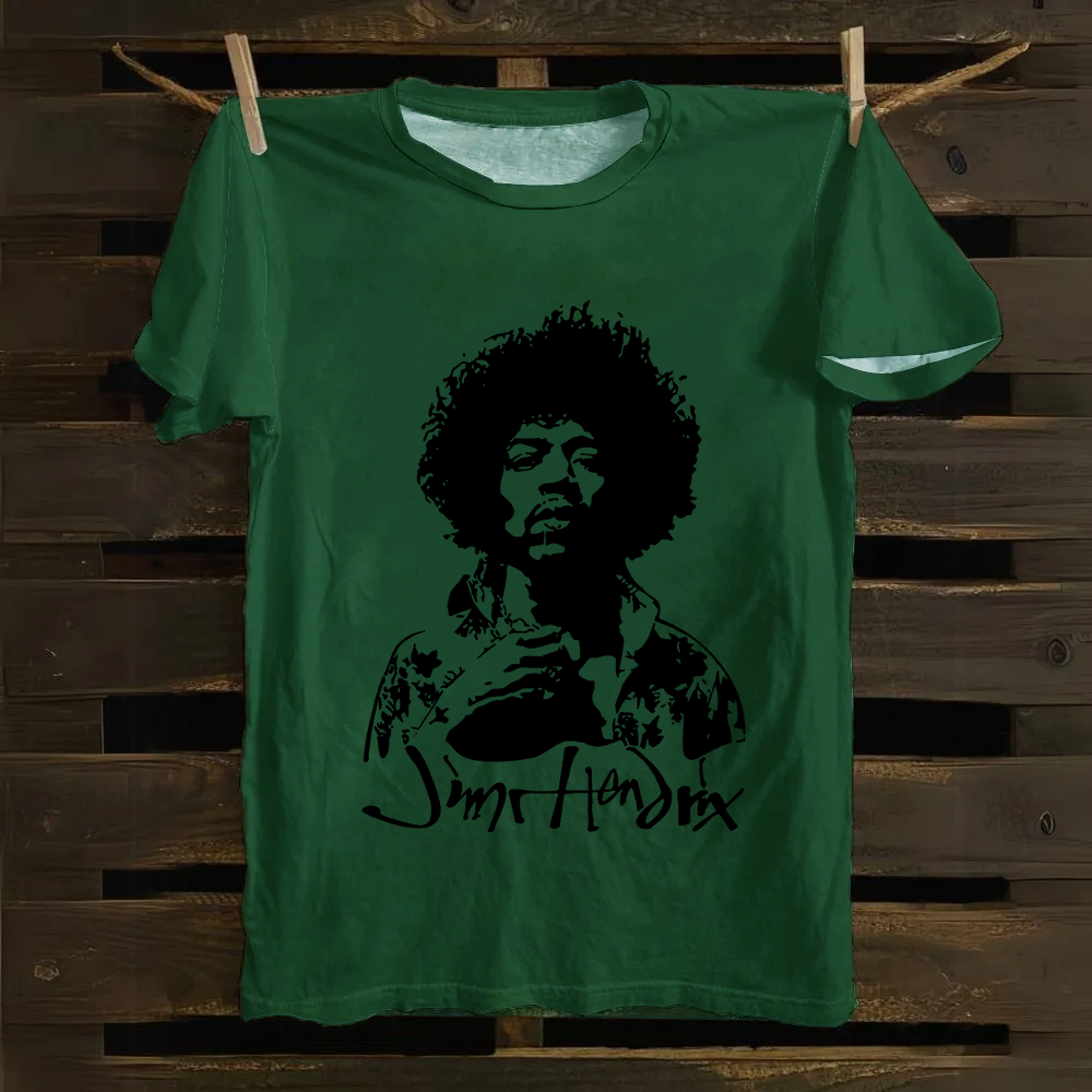 The Jimi Hendrix Experience Band Casual Printed Cotton T-Shirt