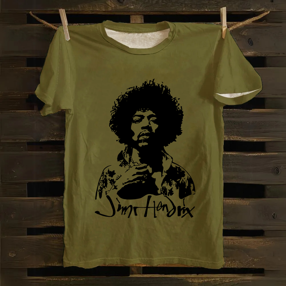 The Jimi Hendrix Experience Band Casual Printed Cotton T-Shirt