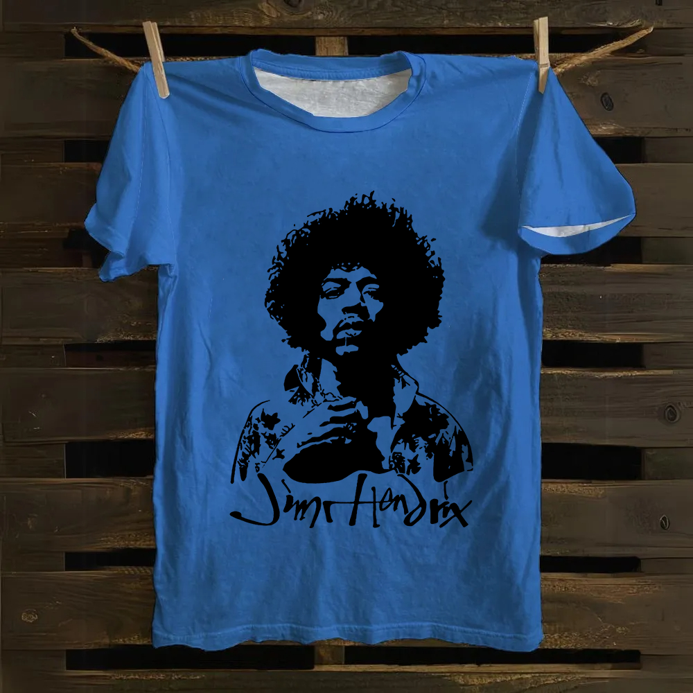 The Jimi Hendrix Experience Band Casual Printed Cotton T-Shirt