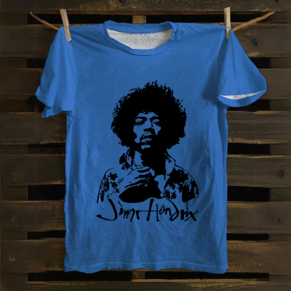 The Jimi Hendrix Experience Band Casual Printed Cotton T-Shirt