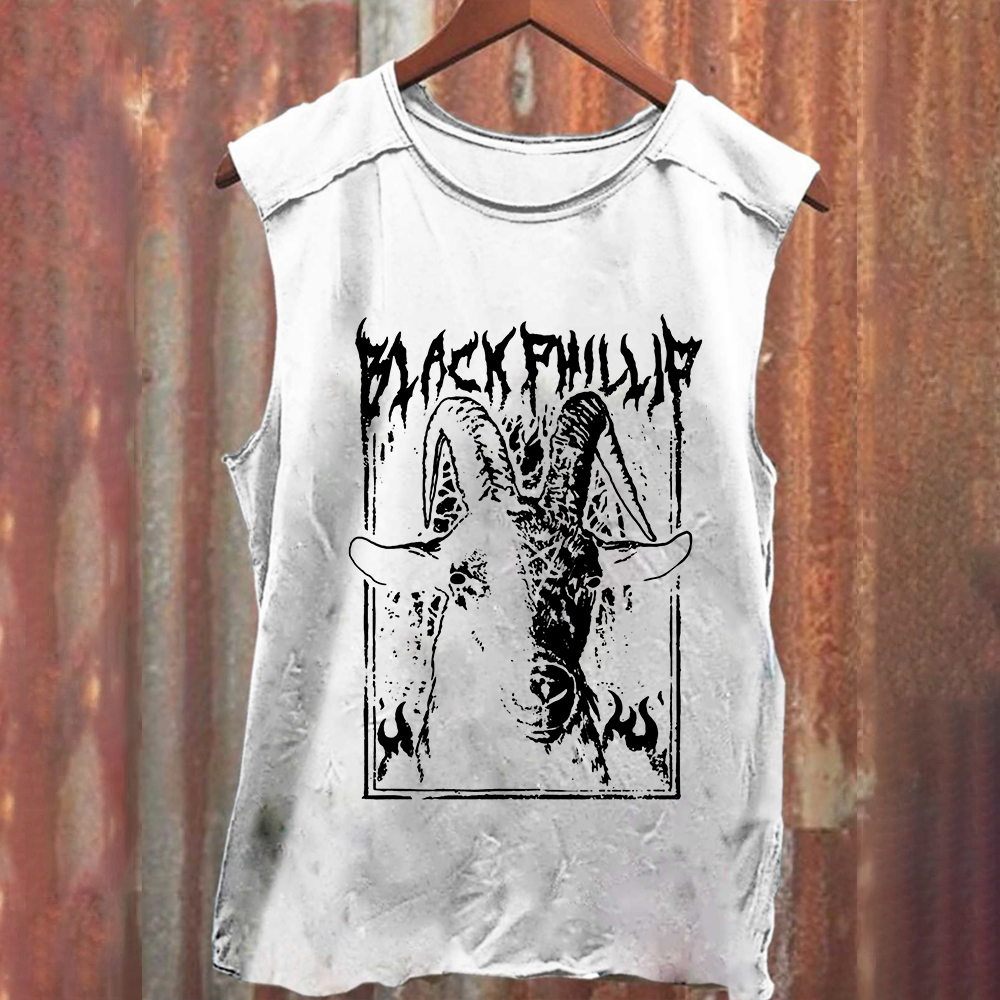 Unisex Vintage Washed The Witch Black Phillip Tank Top